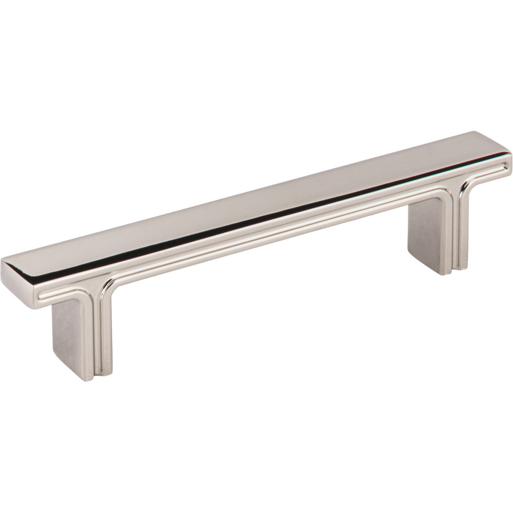 Jeffrey Alexander by Hardware Resources 867-96NI 5-1/8" OL Rectangle Cabinet Pull.  Packaged with two 8-32 x 