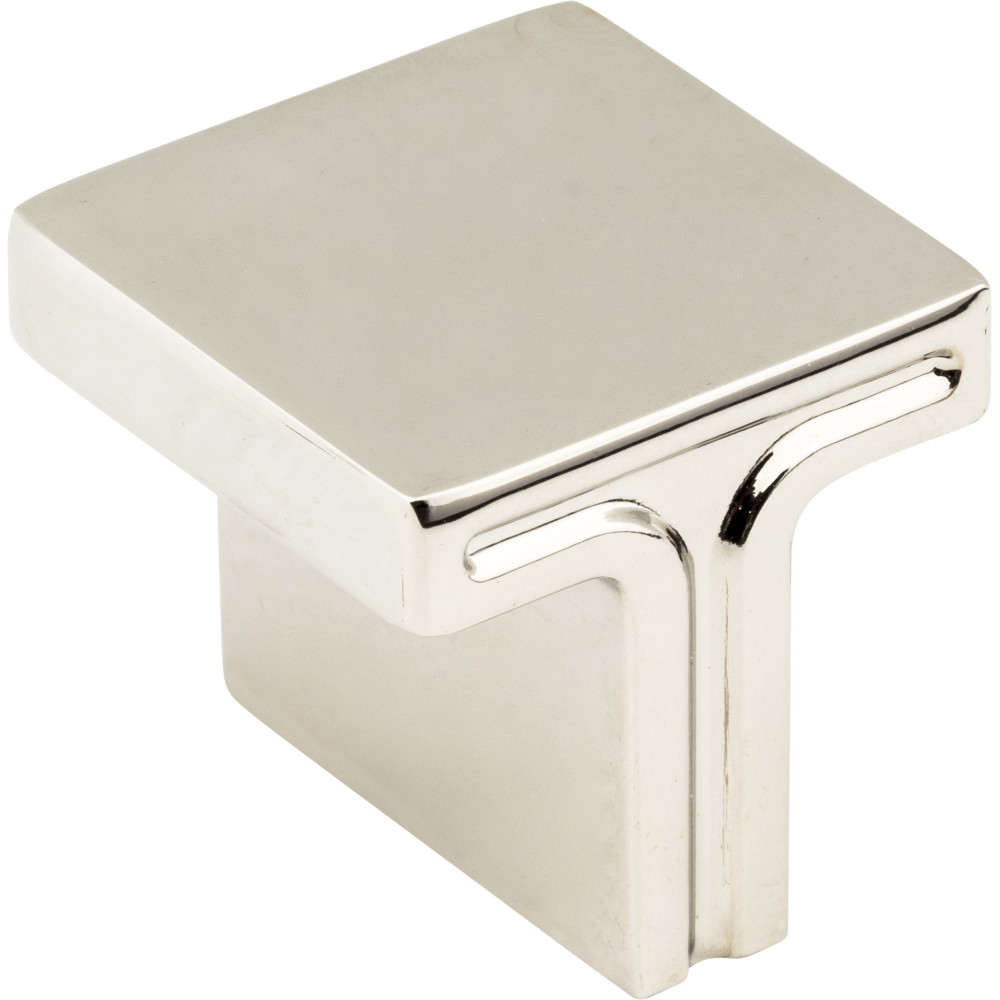 Jeffrey Alexander by Hardware Resources 867L-NI 1-1/8" OL Square Cabinet Knob.  Packaged with one 8-32 x    