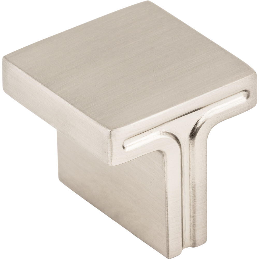 Jeffrey Alexander by Hardware Resources 867L-SN 1-1/8" OL Square Cabinet Knob.  Packaged with one 8-32 x    
