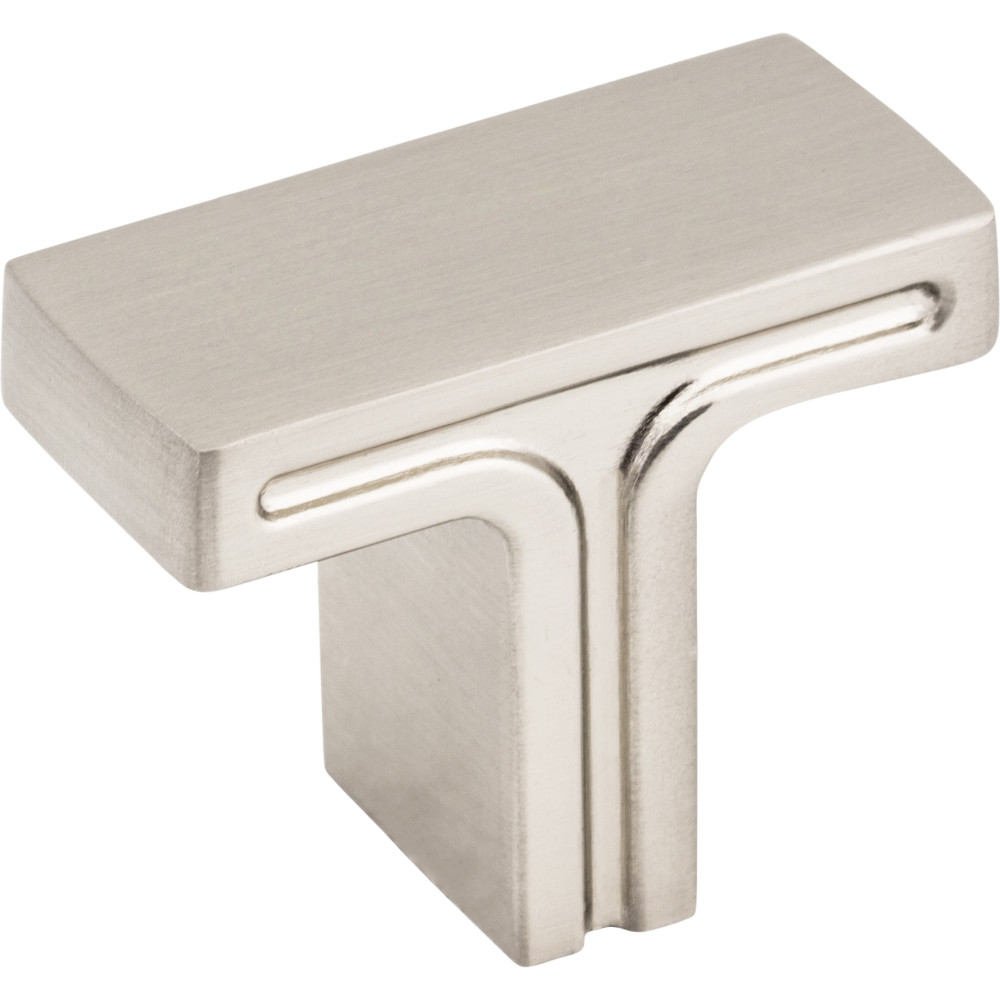 Jeffrey Alexander by Hardware Resources 867SN 1-3/8" OL Rectangle Cabinet Knob.  Packaged with one 8-32 x 
