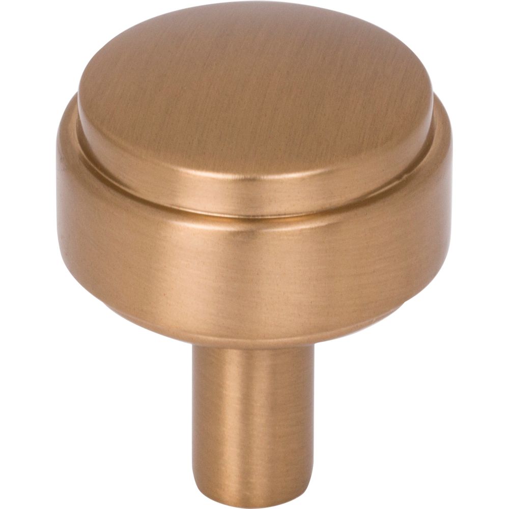 Hardware Resources 885SBZ 1-1/8" Diameter Satin Bronze Hayworth Cabinet Knob in Satin Bronze
