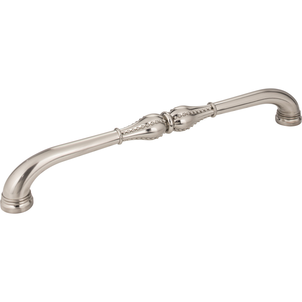 Jeffrey Alexander by Hardware Resources 918-12SN 13-1/8" Overall Length Beaded Appliance Pull.  Holes are 12"