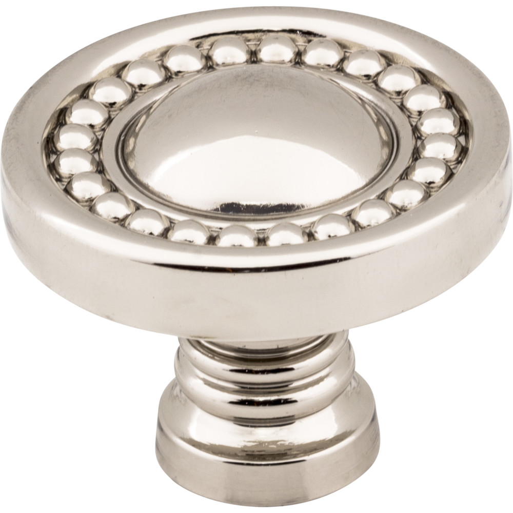 Jeffrey Alexander by Hardware Resources 918NI 1-3/8" Diameter Beaded Cabinet Knob. Packaged with one 8/32"