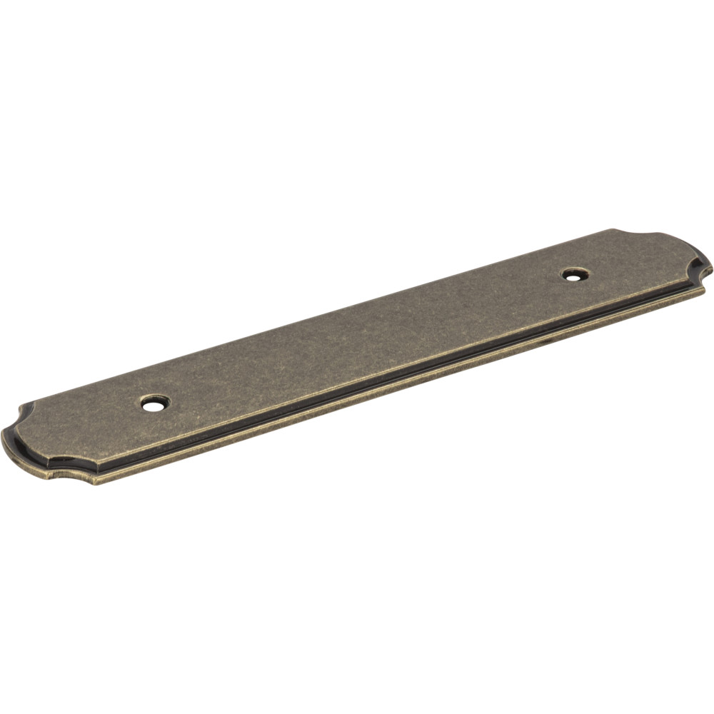 Jeffrey Alexander by Hardware Resources B812-96AEM 6" x 1-1/4" Zinc Die Cast Plain Backplate for 96mm Pull.  Fi