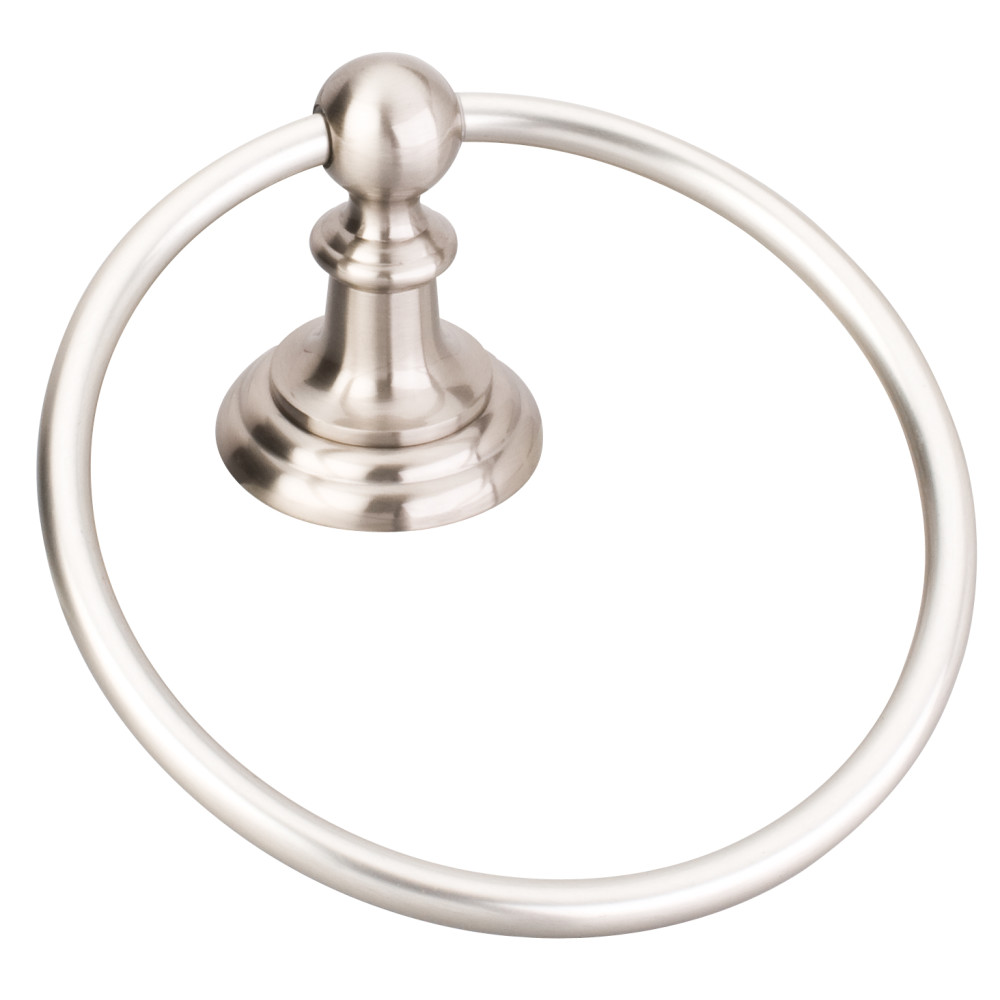 Elements by Hardware Resources BHE5-06SN-R Elements Conventional Towel Ring.  Finish: Satin Nickel.  Pa
