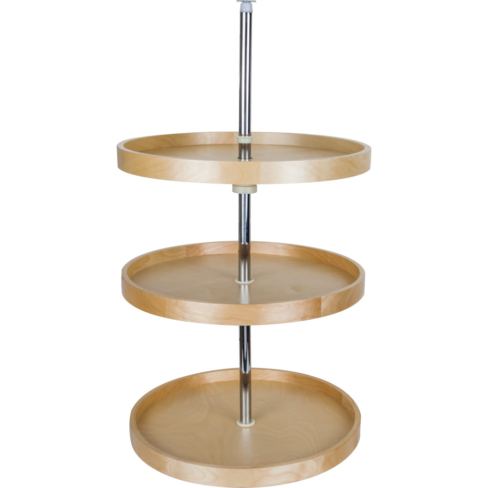 Hardware Resources BLSR2320-SET 20" Round Banded Lazy Susan Set (3 shelves) with Twist and Lock Pole.