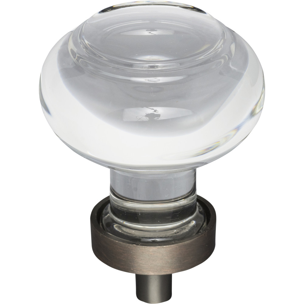 Hardware Resources G120DBAC Harlow 1-7/16" Dia Glass Button Cabinet Knob Finish: Brushed Oil Rubbed Bronze