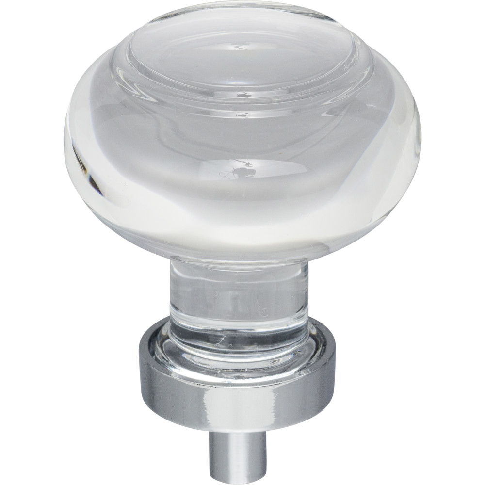 Hardware Resources G120PC Harlow 1-7/16" Dia Glass Button Cabinet Knob Finish: Polished Chrome