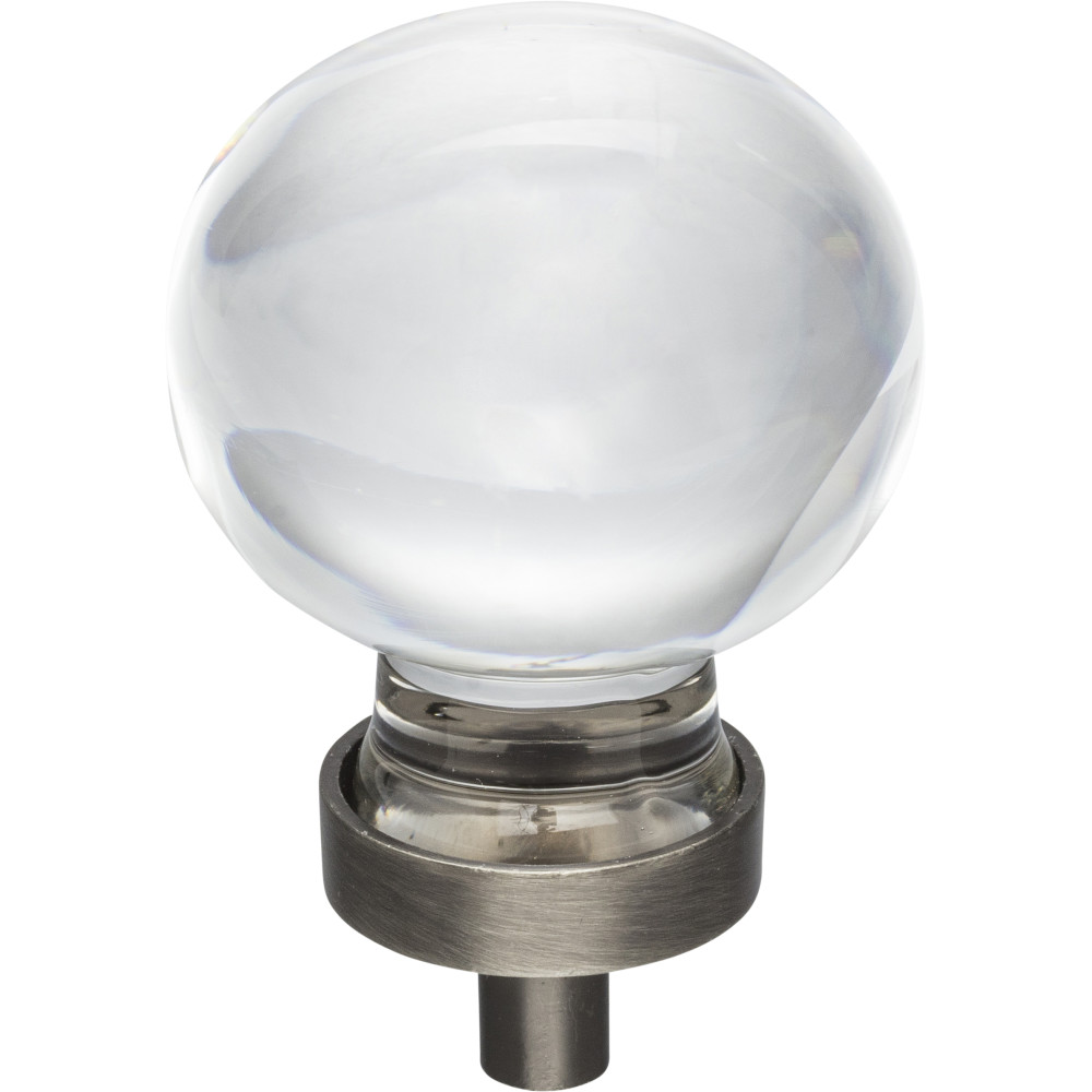 Hardware Resources G130L-BNBDL Harlow 1-3/8" Dia Glass Sphere Cabinet Knob Finish: Brushed Pewter