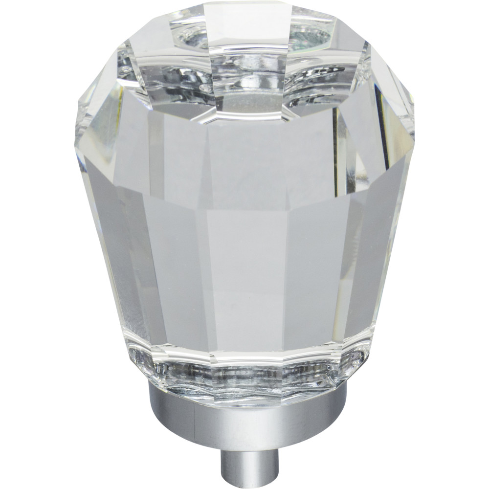 Hardware Resources G150L-PC Harlow 1-1/4" Dia Glass Tapered Cabinet Knob Finish: Polished Chrome
