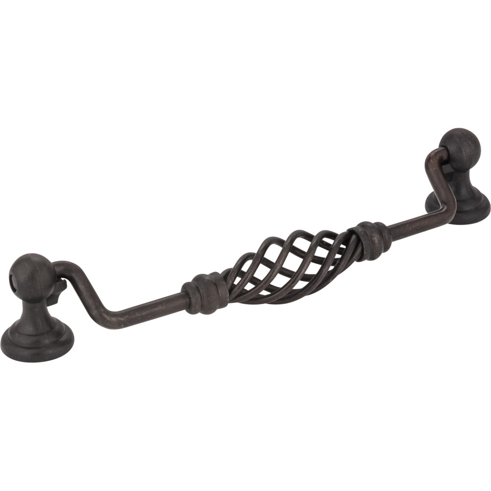 Jeffrey Alexander by Hardware Resources I350-160DBAC 7-3/16" Overall Length Twisted Iron Cabinet Pull. Hole      