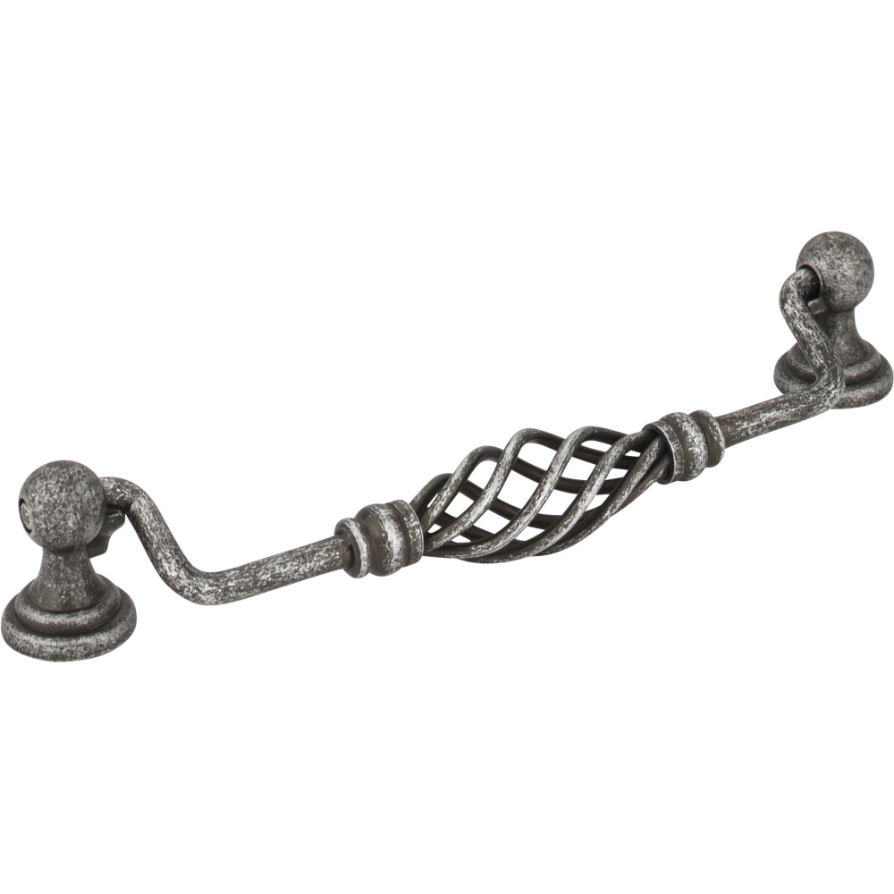 Jeffrey Alexander by Hardware Resources I350-160SIM 7-3/16" Overall Length Twisted Iron Cabinet Pull. Hole      