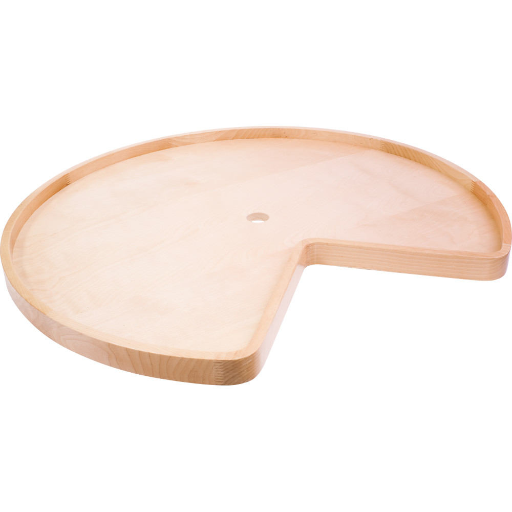 Hardware Resources by Hardware Resources LSK24H 24" Diameter Kidney Wooden Lazy Susan wtih Hole.