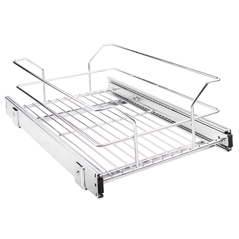 Hardware Resources by Hardware Resources MBPO15-R Metal Basket Pullout Organizer for 15" Base Cabinet