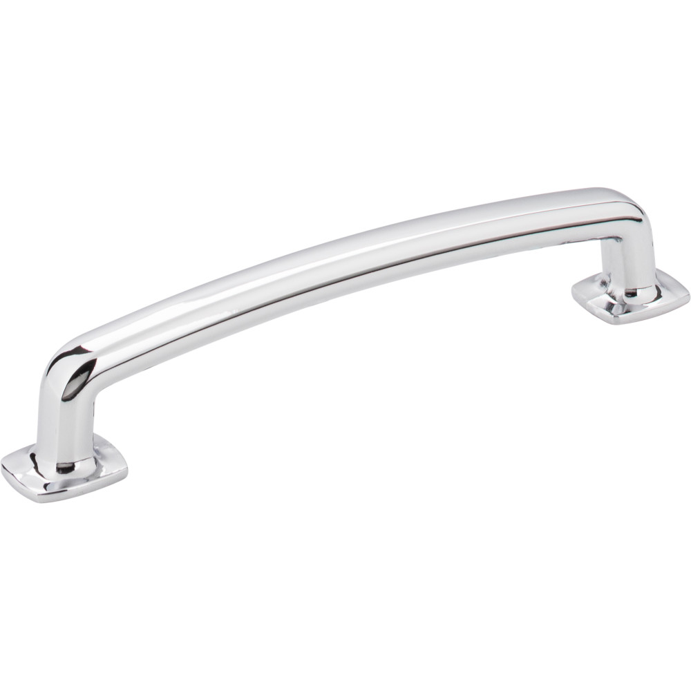 Hardware Resources MO6373-128PC Belcastel 1 5-7/8" Overall Length Forged Look Flat Bottom Pull Packaged with two 8-32 x 1" and two 1-1/4" break-away screws Finish: Polished Chrome.