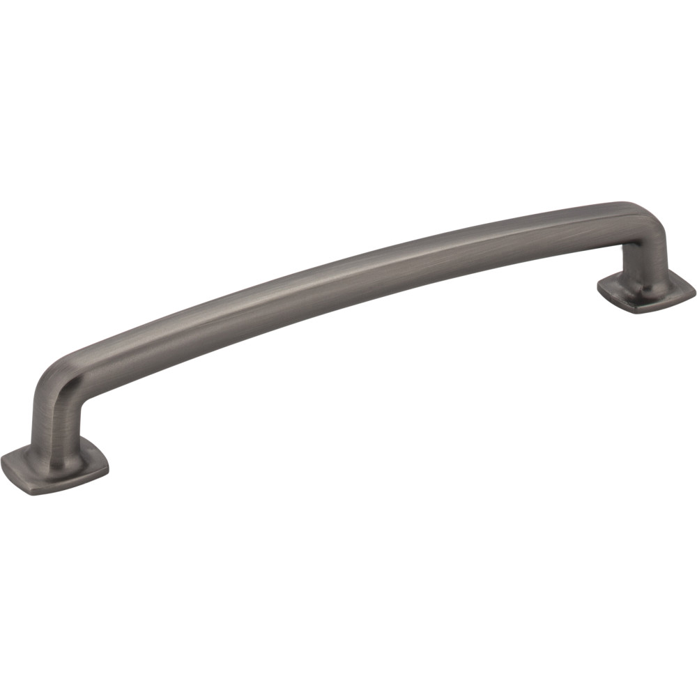 Hardware Resources MO6373-160BNBDL Belcastel 1 7-1/8" Overall Length Forged Look Flat Bottom Pull Packaged with two 8-32 x 1" and two 1-1/4" break-away screws Finish: Brushed Pewter.