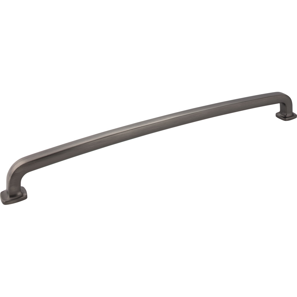 Hardware Resources MO6373-18BNBDL Belcastel 1 19-1/4" Overall Length Zinc Die Cast Forged Look Flat Bottom Appliance Pull (Refrigerator/Sub-Zero Handle) Finish: Brushed Pewter.