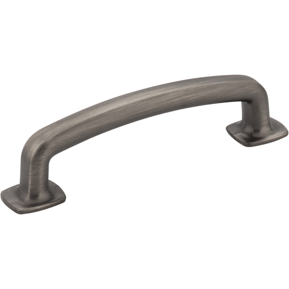 Hardware Resources MO6373BNBDL Belcastel 1 4-5/8" Overall Length Forged Look Flat Bottom Pull Packaged with two 8-32 x 1" and two 1-1/4" break-away screws Finish: Brushed Pewter.