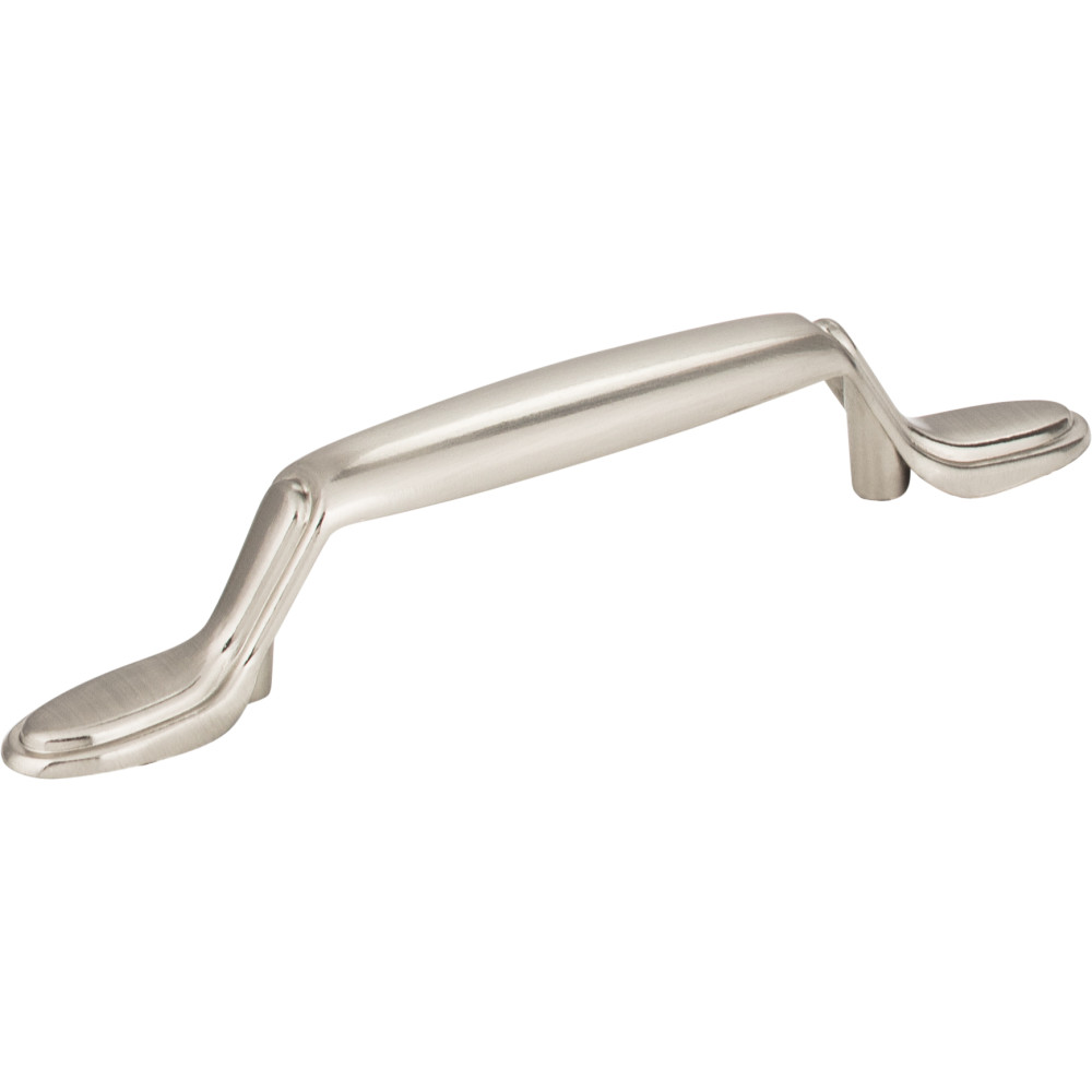 Hardware Resources P106-SN-R Retail Pack Hardware 5" Overall Length Zinc Footed Cabinet Pull Finish: Satin Nickel