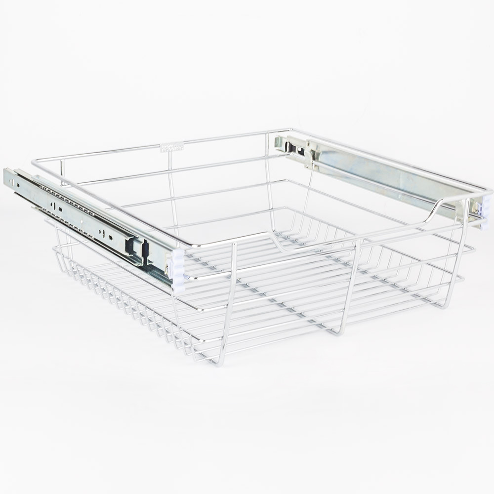 Hardware resources POB1-14176CH Closet Pull-Out Basket in Polished Chrome
