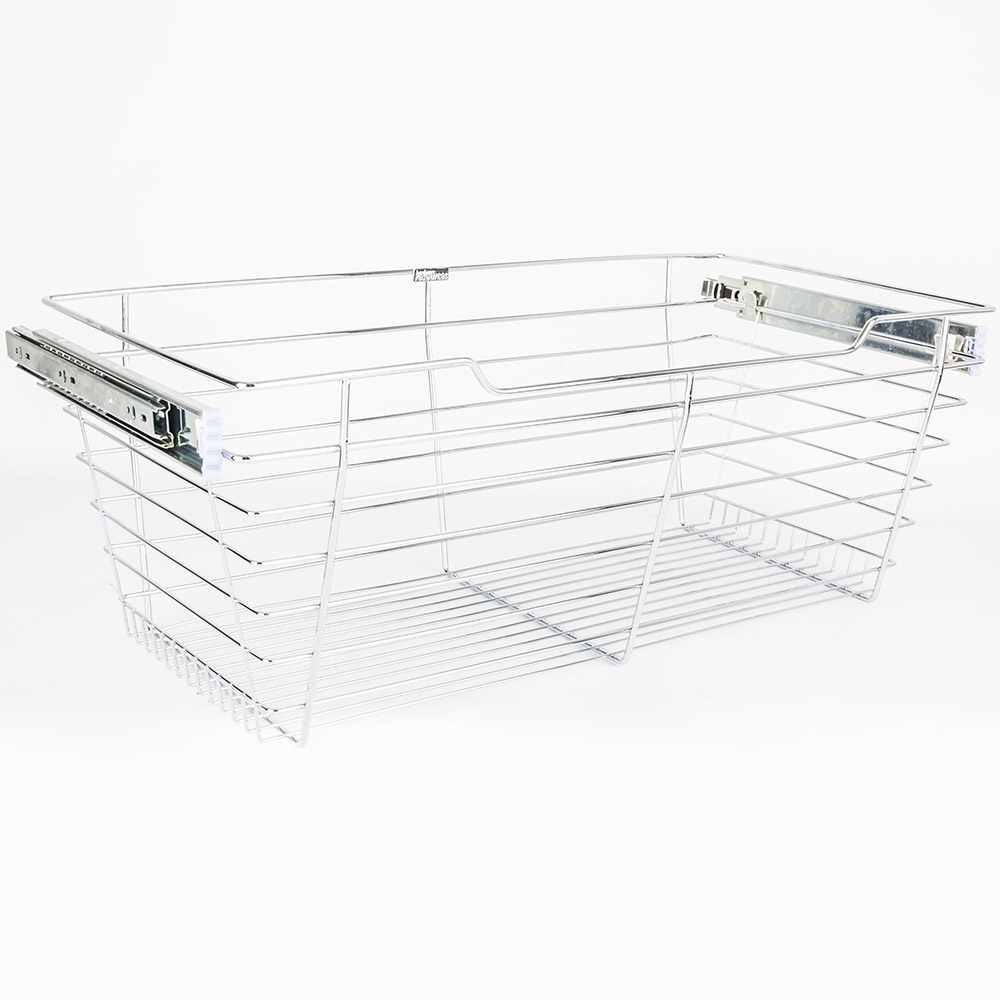Hardware resources POB1-142311CH Closet Pull-Out Basket in Polished Chrome