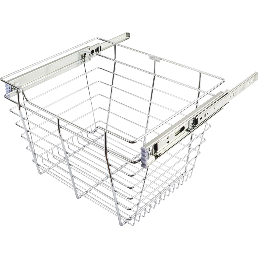 Hardware resources POB1-14236CH Closet Pull-Out Basket in Polished Chrome