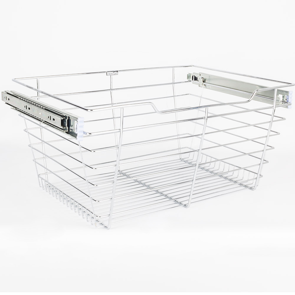 Hardware resources POB1-142911CH Closet Pull-Out Basket in Polished Chrome