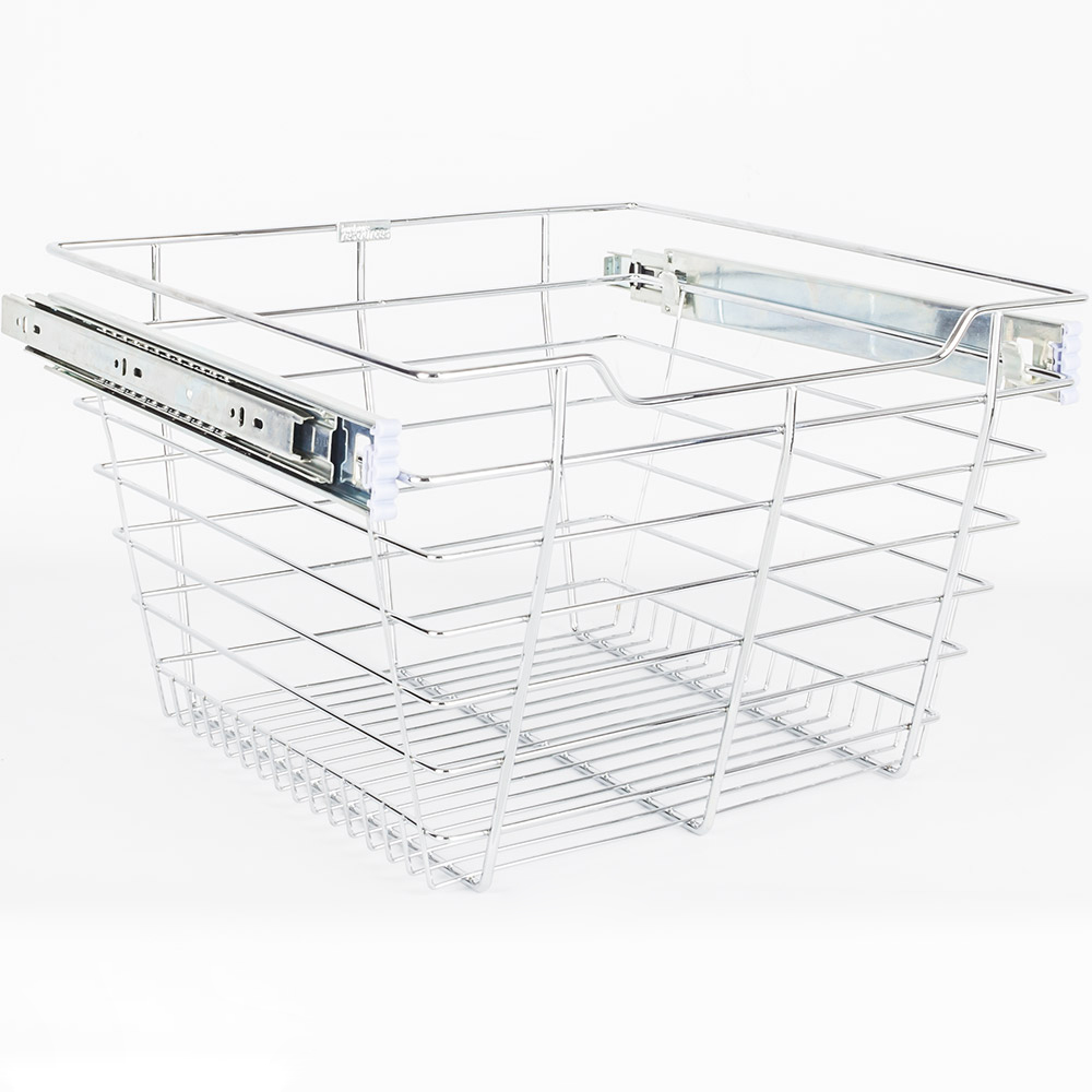 Hardware resources POB1-161711CH Closet Pull-Out Basket in Polished Chrome