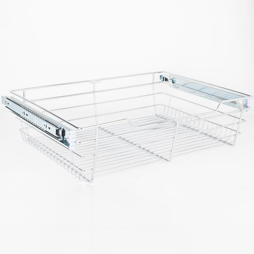 Hardware resources POB1-16236CH Closet Pull-Out Basket in Polished Chrome