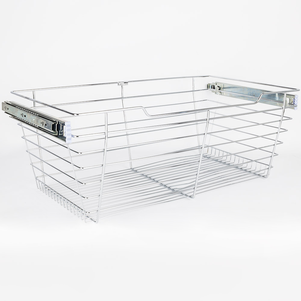 Hardware resources POB1-162911CH Closet Pull-Out Basket in Polished Chrome