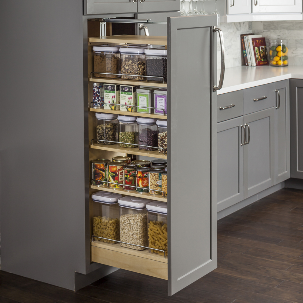 Hardware resources PPO2-1148 Wood Pantry Cabinet Pullout in Clear UV