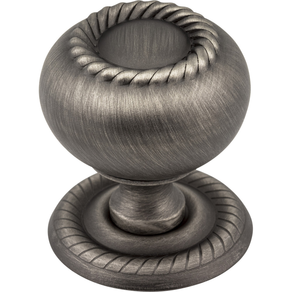 Jeffrey Alexander by Hardware Resources S6060BNBDL 1-1/4" Diameter Hollow Steel Rope Knob with Backplate.      