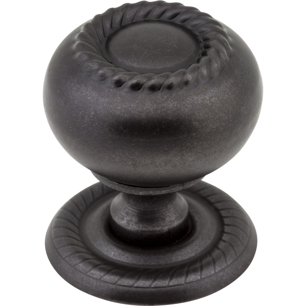 Jeffrey Alexander by Hardware Resources S6060DACM 1-1/4" Diameter Hollow Steel Rope Knob with Backplate.      