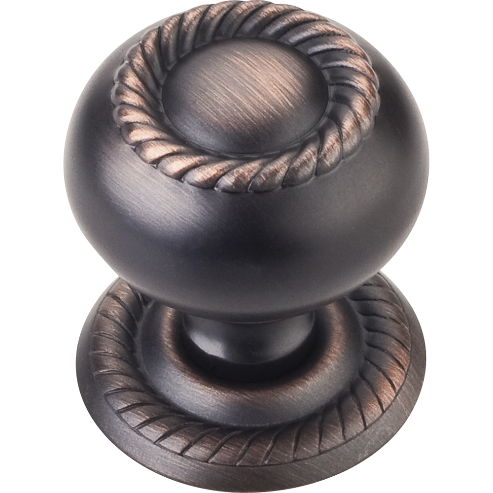 Jeffrey Alexander by Hardware Resources S6060DBAC 1-1/4" Diameter Hollow Steel Rope Knob with Backplate.      