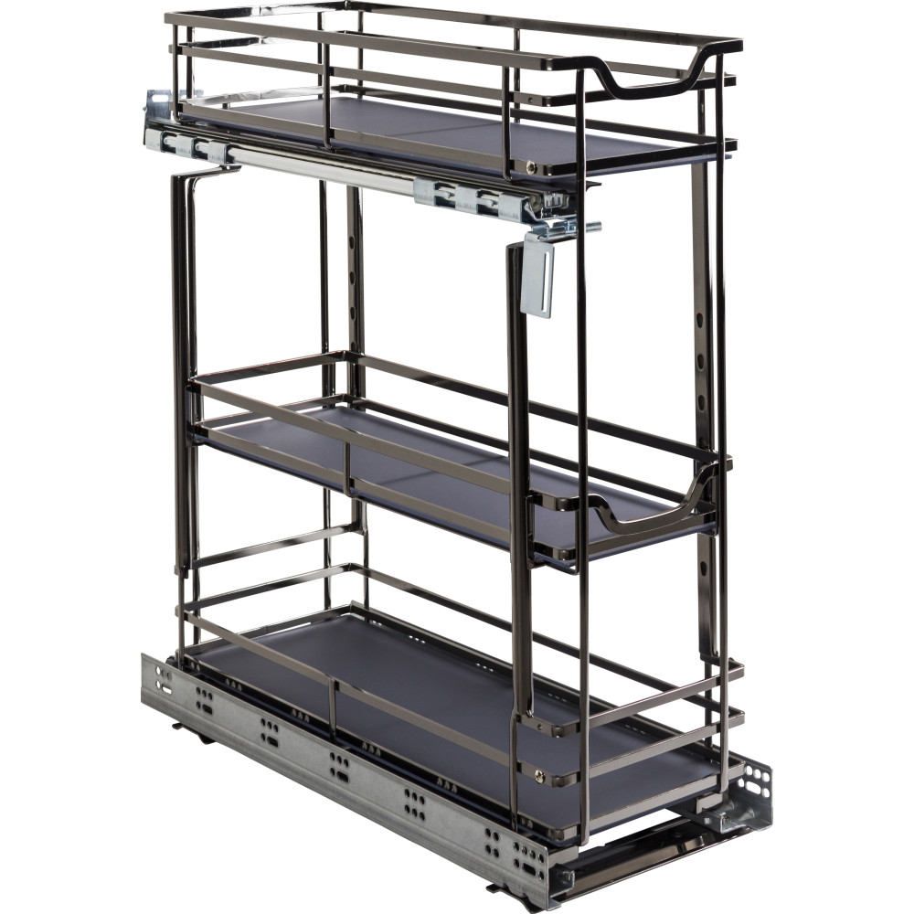Hardware Resources SWS-BPO8BN STORAGE WITH STYLE ® 8" Wire Base Pullout Black Nickel Finish