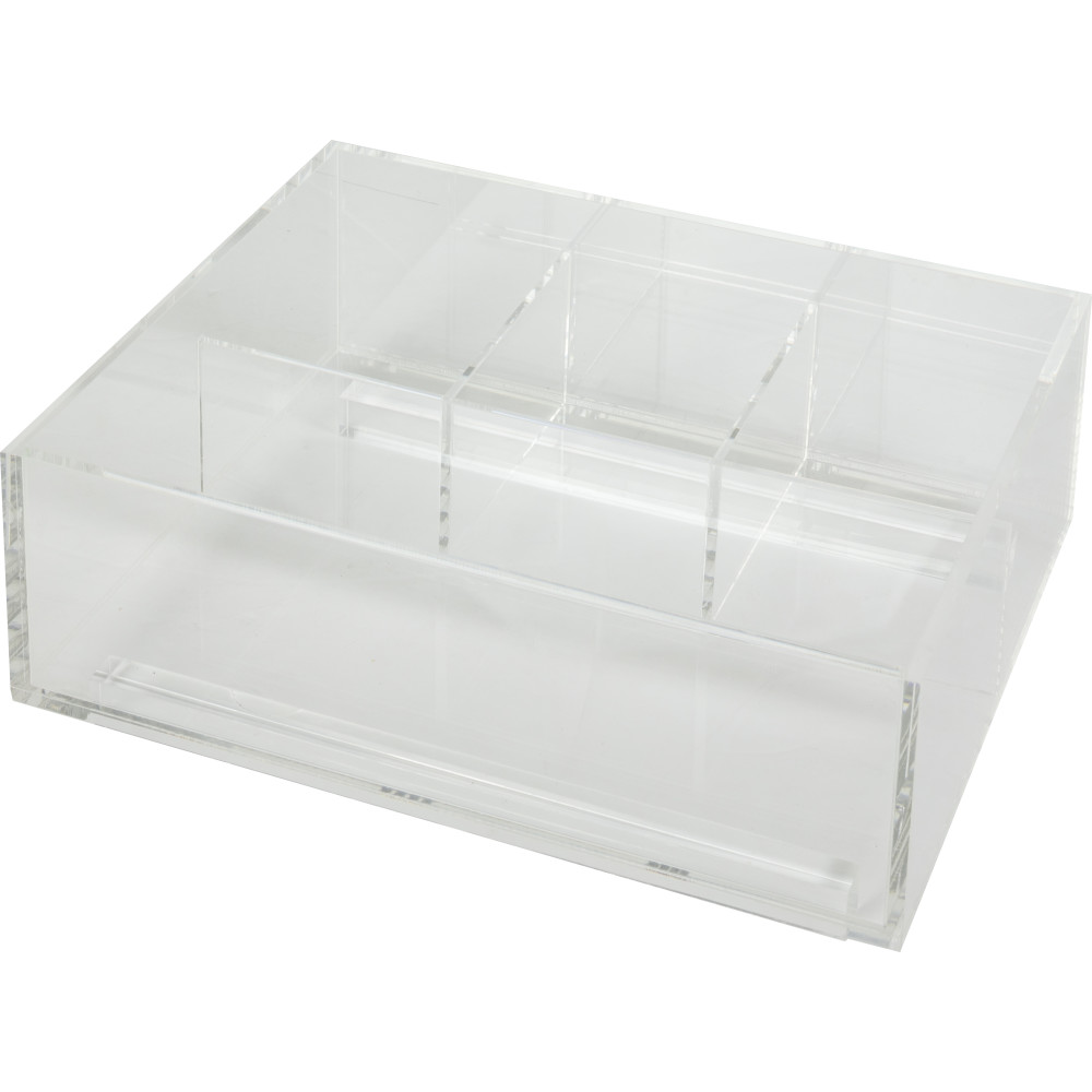 Hardware Resources VBPO-T01 Divided Acrylic Top Tray for Vanity Pullout