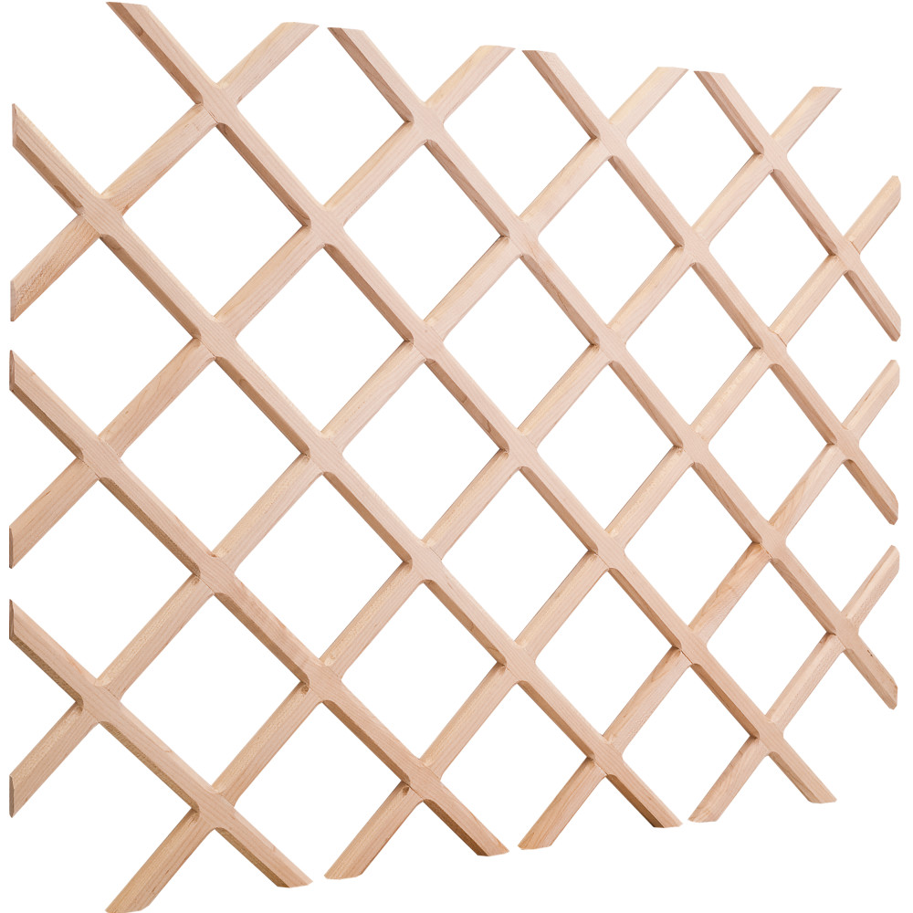 Hardware Resources by Hardware Resources WR45-2MP 25" x 45" Wine Lattice Rack with Bevel. Species: Maple