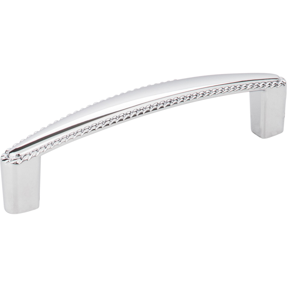 Hardware Resources Z115-96PC Lindos 4-3/8" Overall Length Zinc Cabinet Pull with Rope Trim Finish: Polished Chrome.