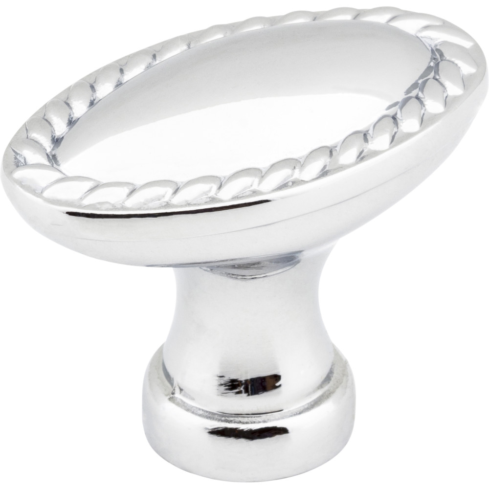 Hardware Resources Z115L-PC Lindos 1-3/8" Overall Length Zinc Die Cast Cabinet Knob with Rope Trim Finish: Polished Chrome.