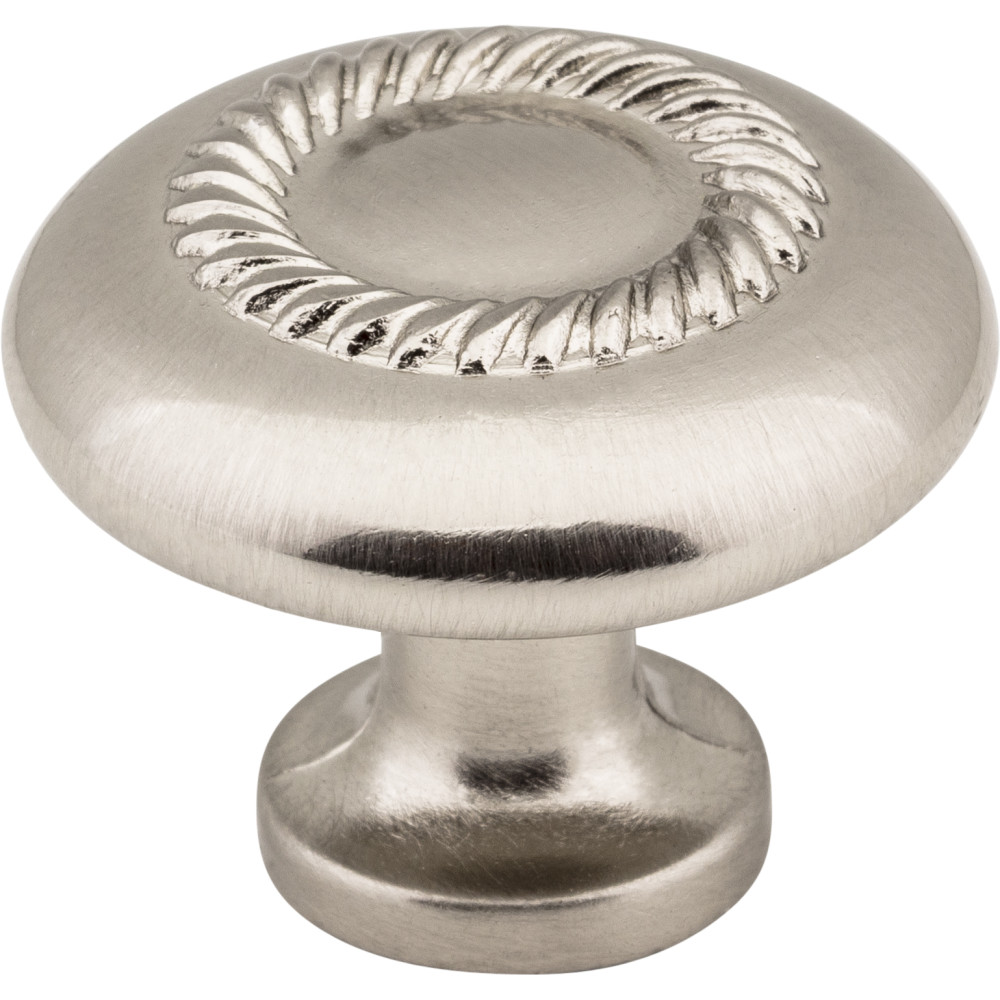 Elements by Hardware Resources Z118-SN 1-1/4" Diameter Zinc Die Cast Cabinet Knob with Rope Detail.