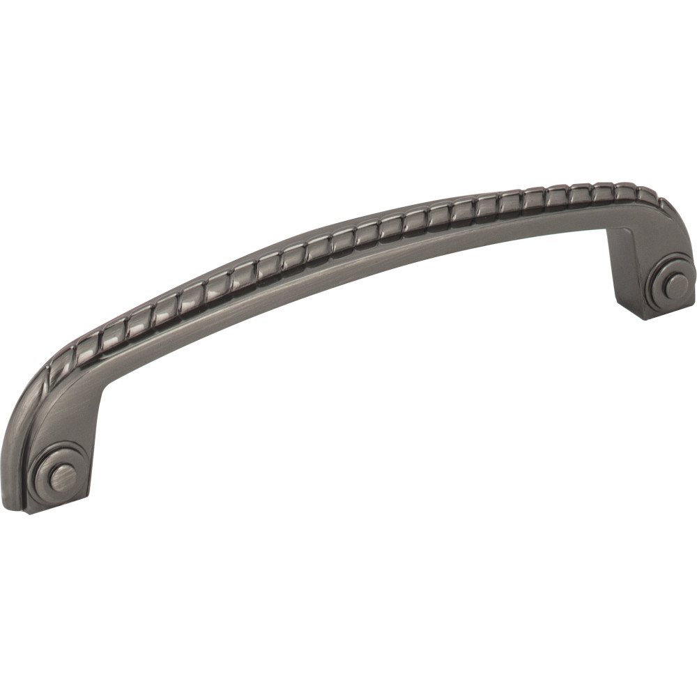 Jeffrey Alexander by Hardware Resources Z261-128BNB 5-13/16" Overall Length Zinc Cabinet Pull with Rope Detail. 