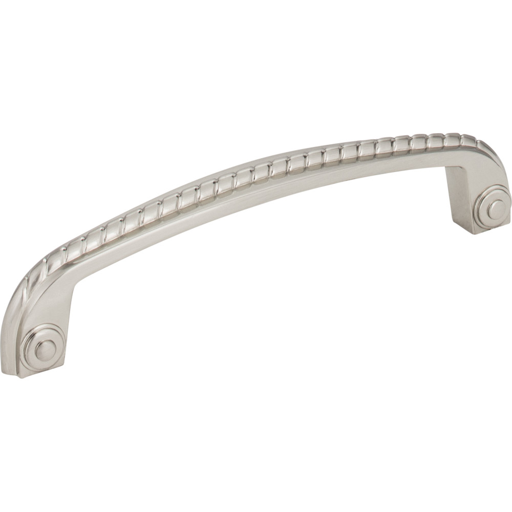 Jeffrey Alexander by Hardware Resources Z261-128SN 5-13/16" Overall Length Zinc Cabinet Pull with Rope Detail. 