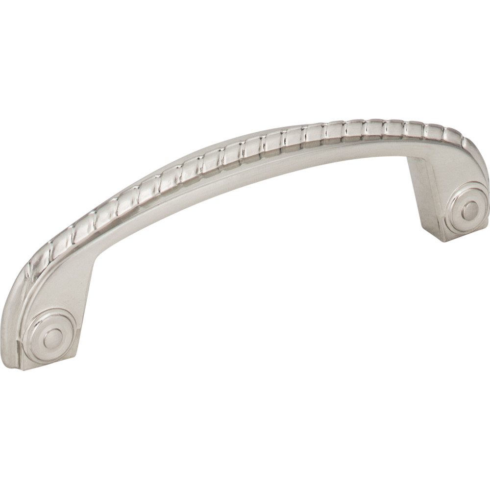 Jeffrey Alexander by Hardware Resources Z261-96-SN 4-1/2" Overall Length Zinc Cabinet Pull with Rope Detail. Ho
