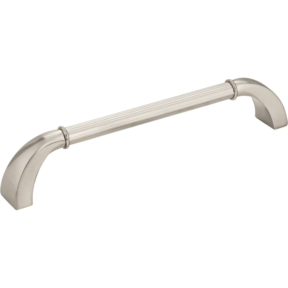 Jeffrey Alexander by Hardware Resources Z281-160SN 6-11/16"  OL Pull 160mm CC  with two 8/32" x 1" screws Finis