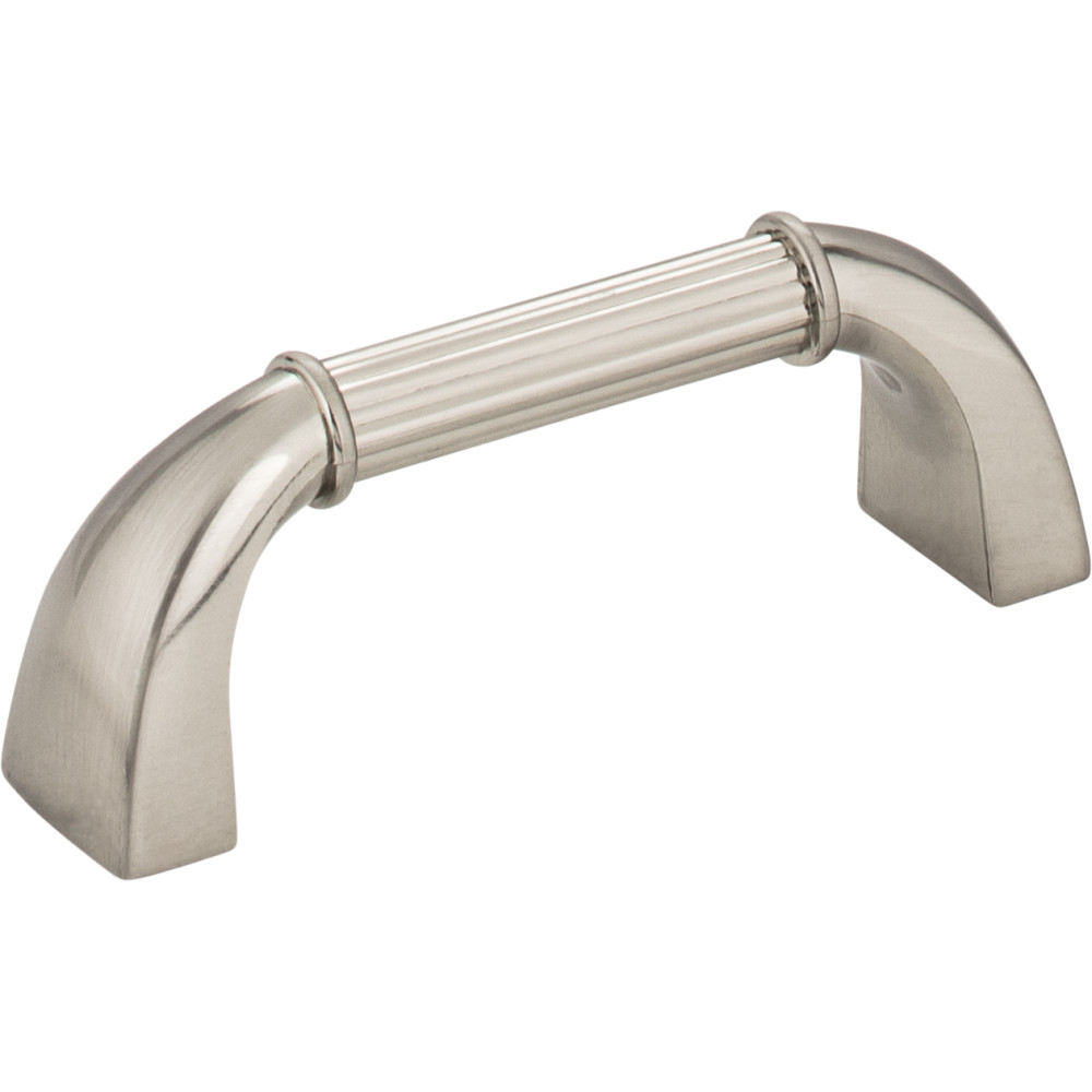 Jeffrey Alexander by Hardware Resources Z281-SN 3-3/8" overall length Cabinet Pull. Holes are 3" center-to-c