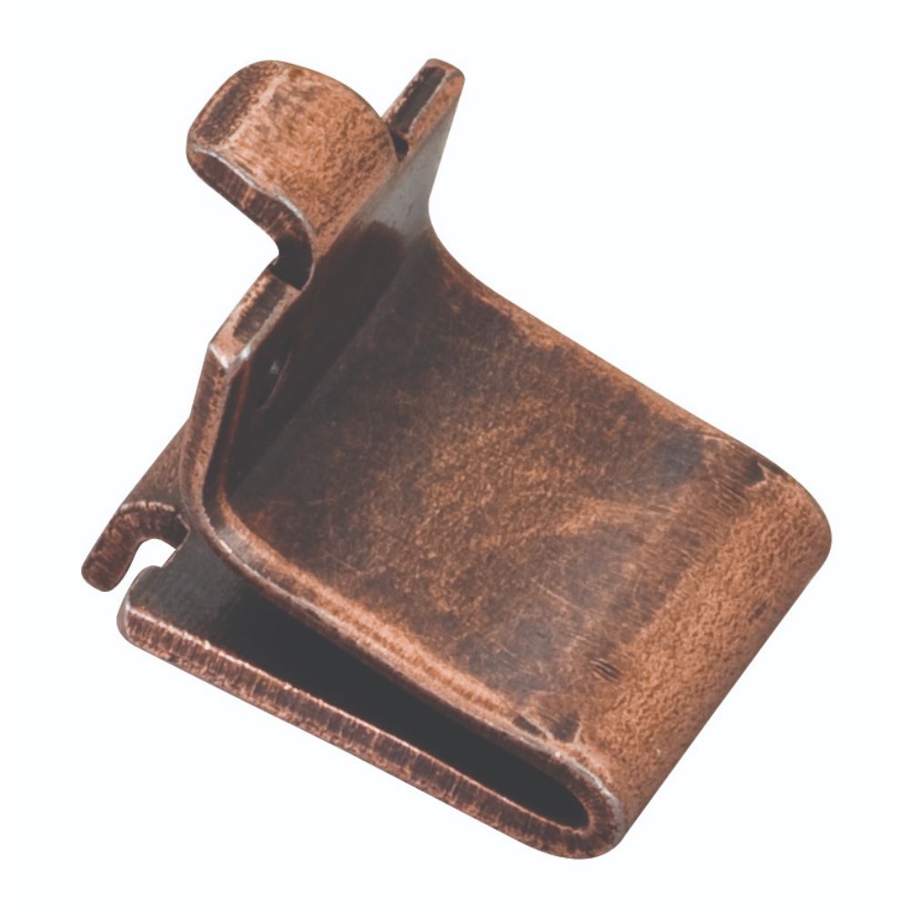 Hardware Resources 1460AC Antique Copper Single-Track Shelf Clip Builder Pack (1,000 pcs.) - Priced and Sold by the Thousand. Order 1 for 1,000 Pieces