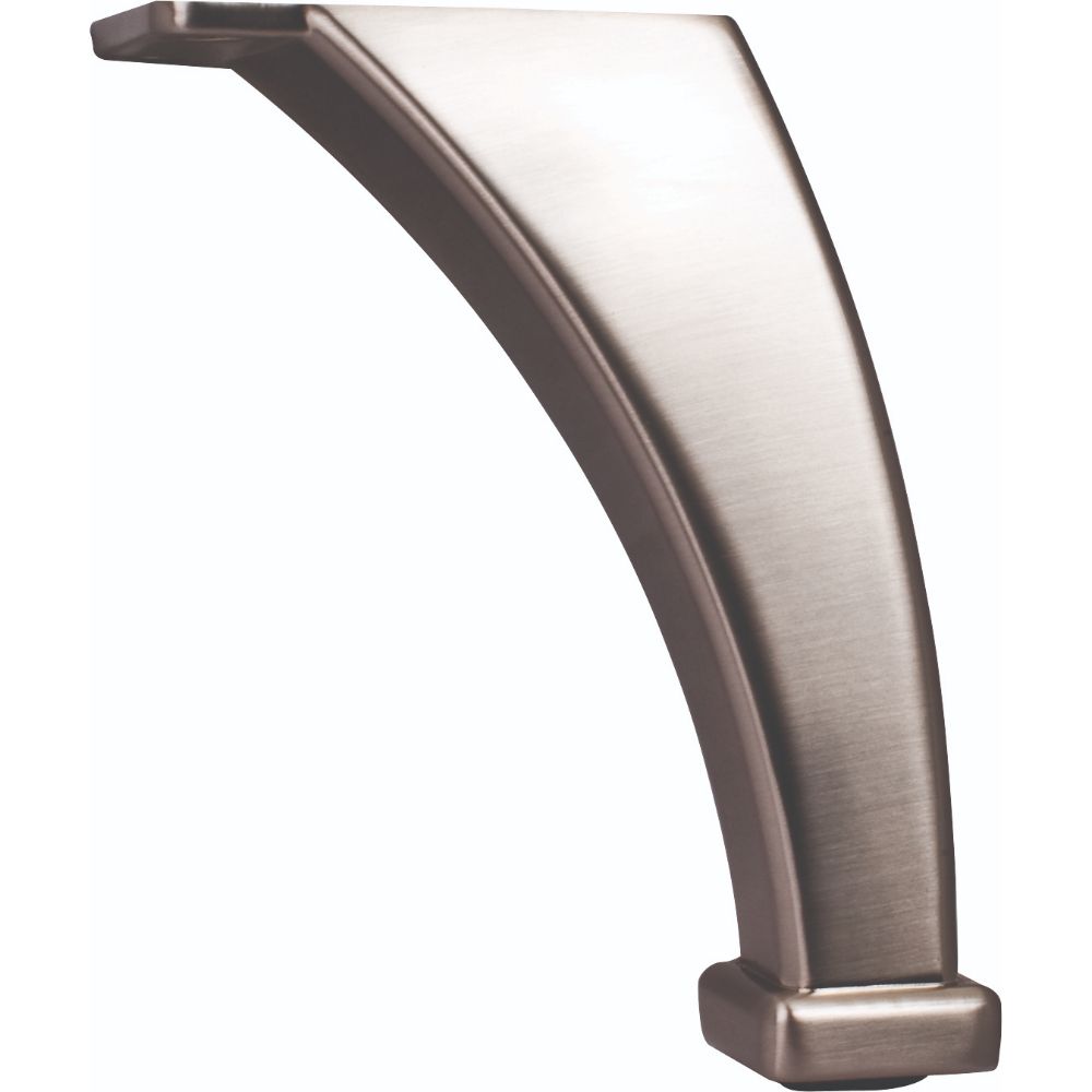 Hardware Resources 89101-SN 4-1/8" H Satin Nickel Square Curved Metal Furniture Leg