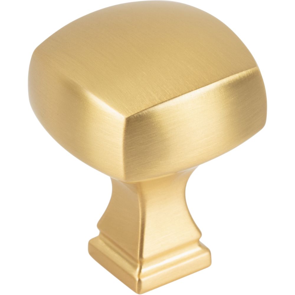 Jeffrey Alexander by Hardware Resources 278BG 1-1/8" Overall Length Brushed Gold Square Audrey Cabinet Knob