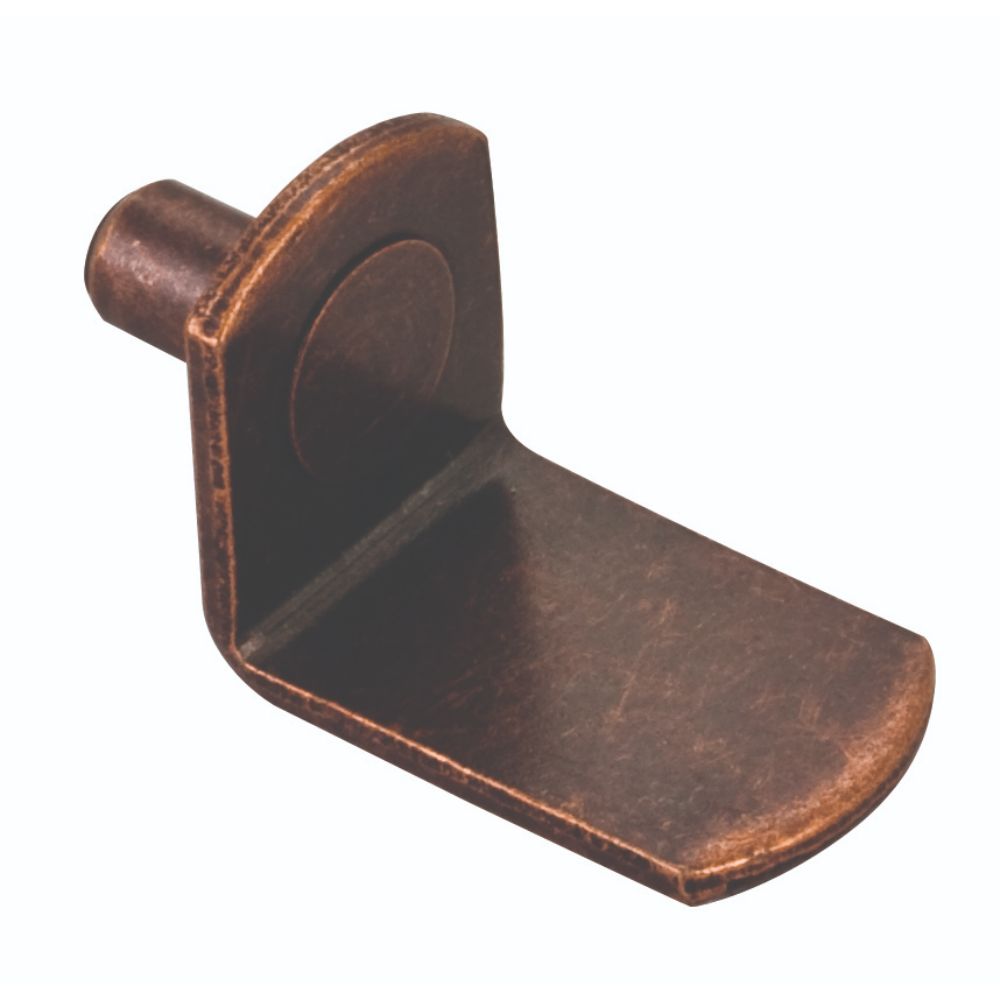 Hardware Resources 1706AC-R 5 mm Angled Shelf Support without Hole - Antique Copper, Retail Pack