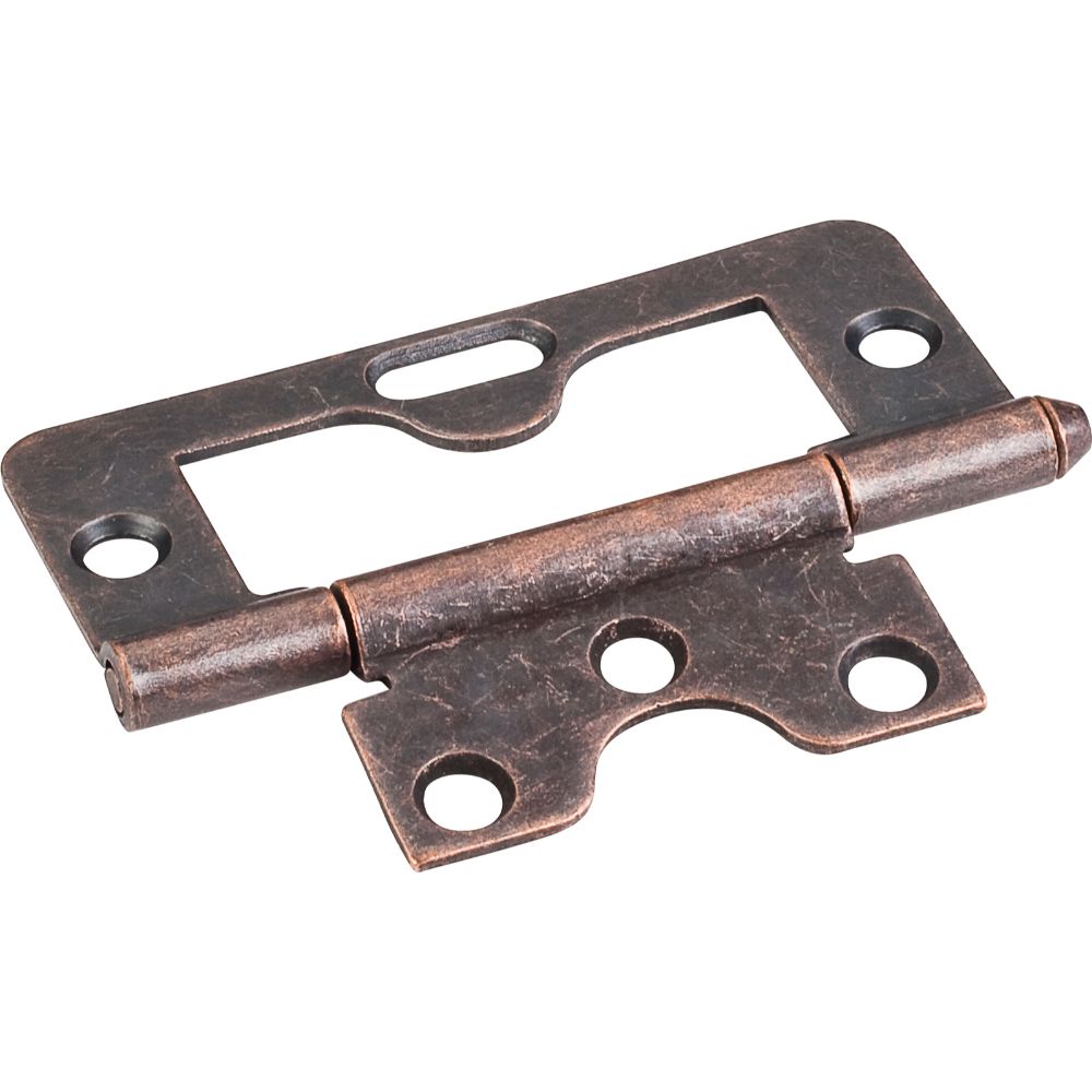 Hardware Resources 9805DACM Dark Antique Copper Machined 3" Swaged Loose Pin Non-Mortise Hinge with 1 Slot